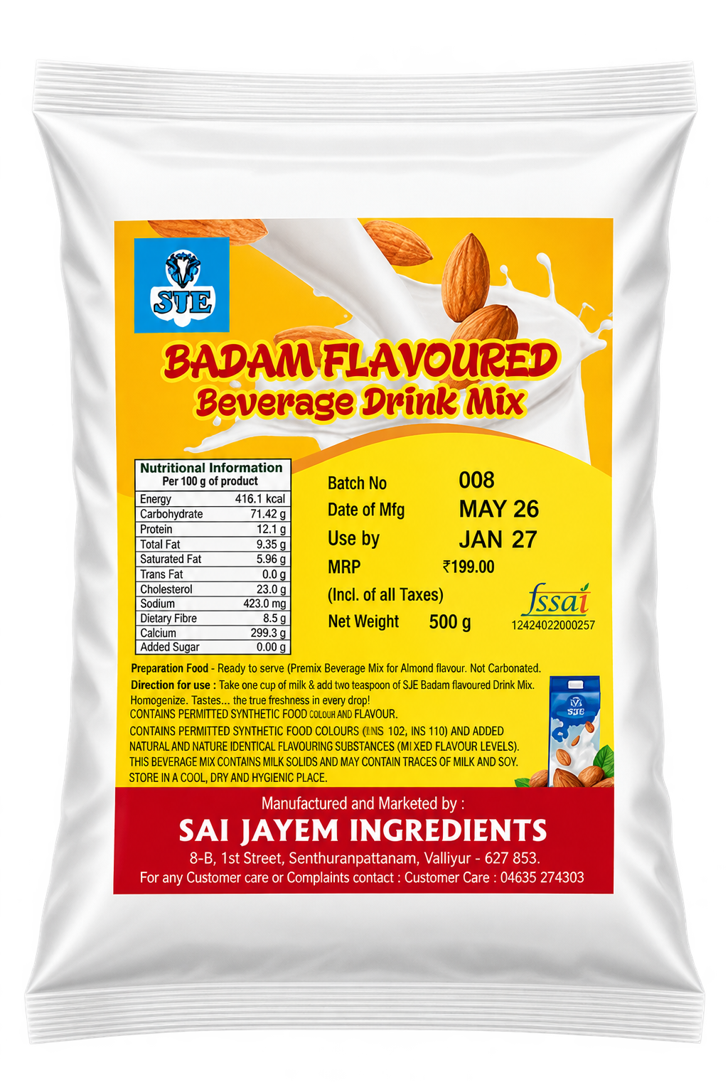 Badam Flavoured Beverage Drink Mix